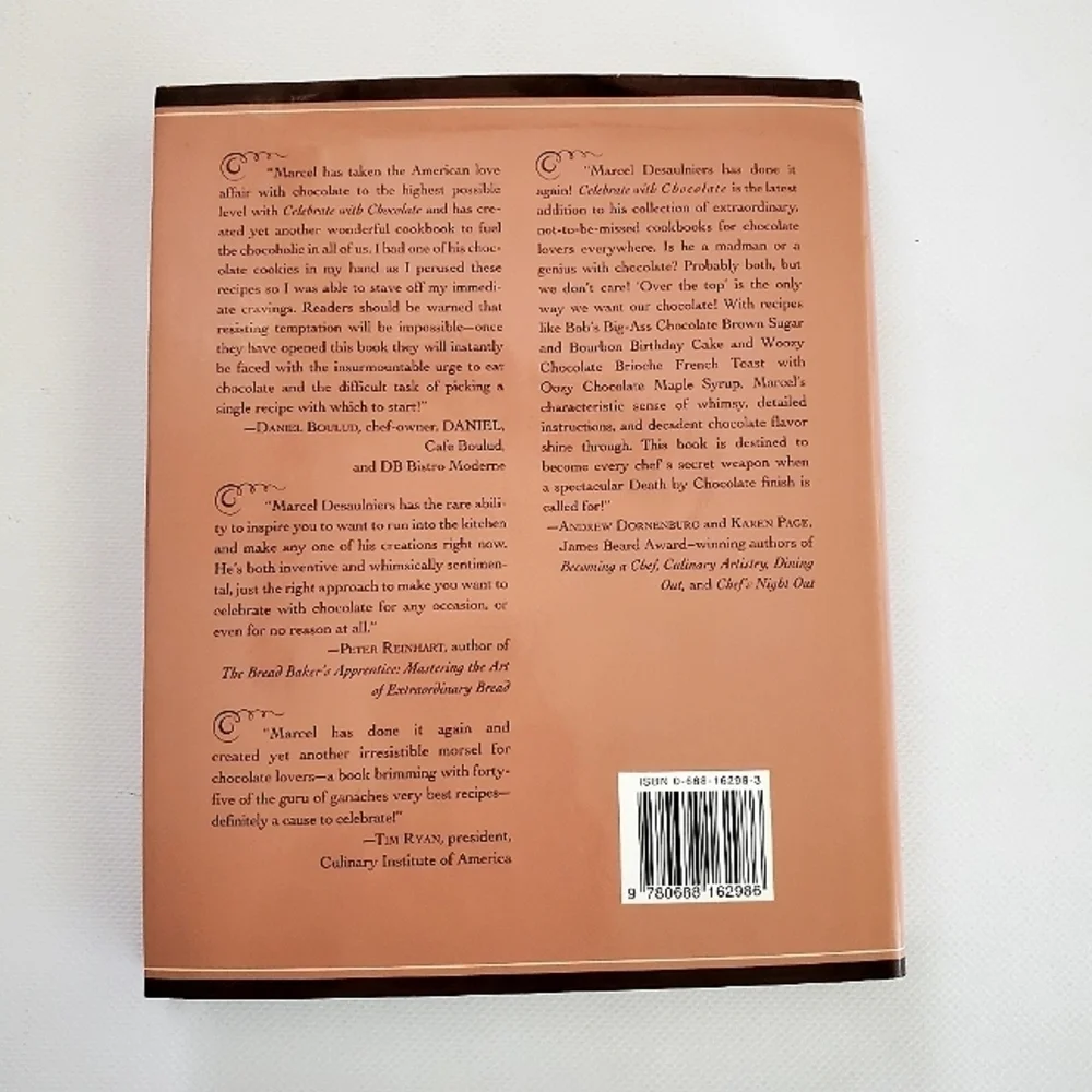 Celebrate with Chocolate Recipe Book by Marcel Desaulniers